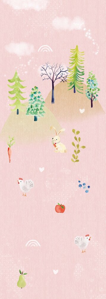 Behangexpresse Kate &amp; Andy Background Pink Fotobehang INK7451