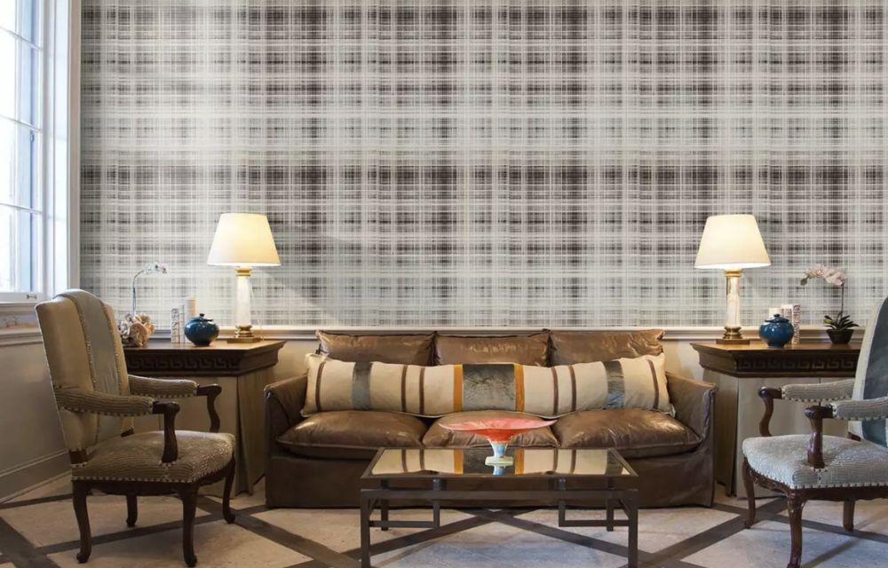 neo royal fashion london high end hotel stripes squares taupe hints of blue and black by marcel wanders 