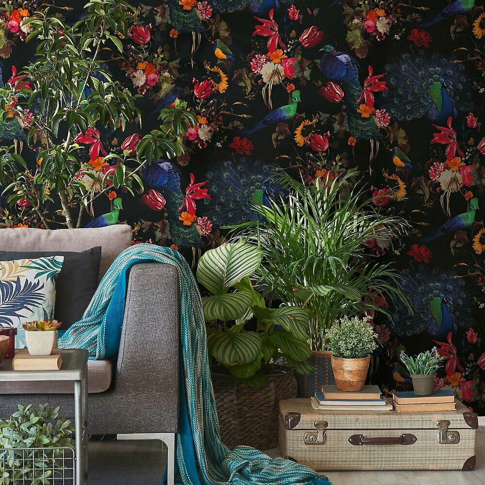 the peacock  from the queens garden  vinyl op vlies 