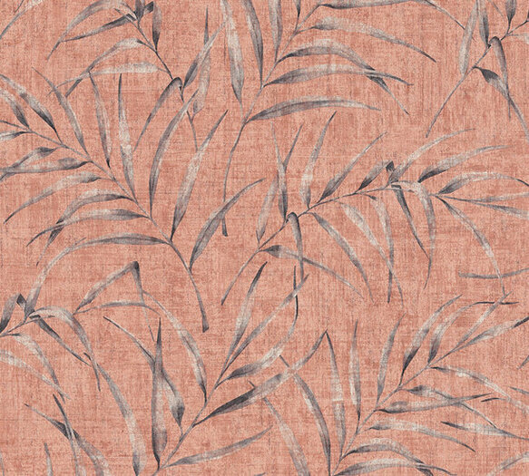 oud roze taupe bladeren hotel chique vinyl op vlies