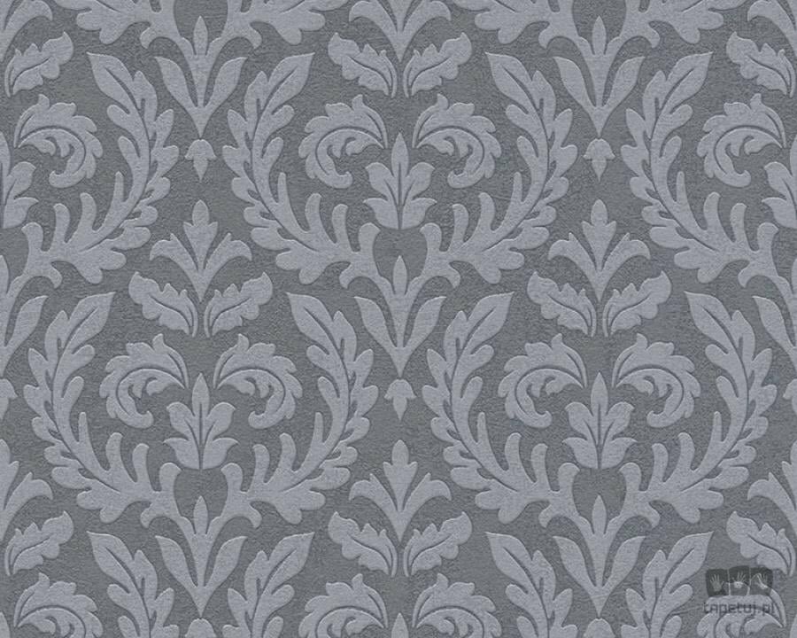 grijs relief barok vinyl op vlies