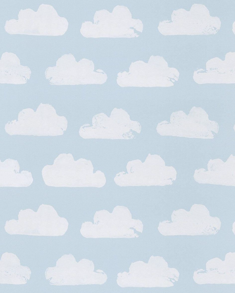 Eijffinger Tout Petit, dreamy clouds blauw vlies