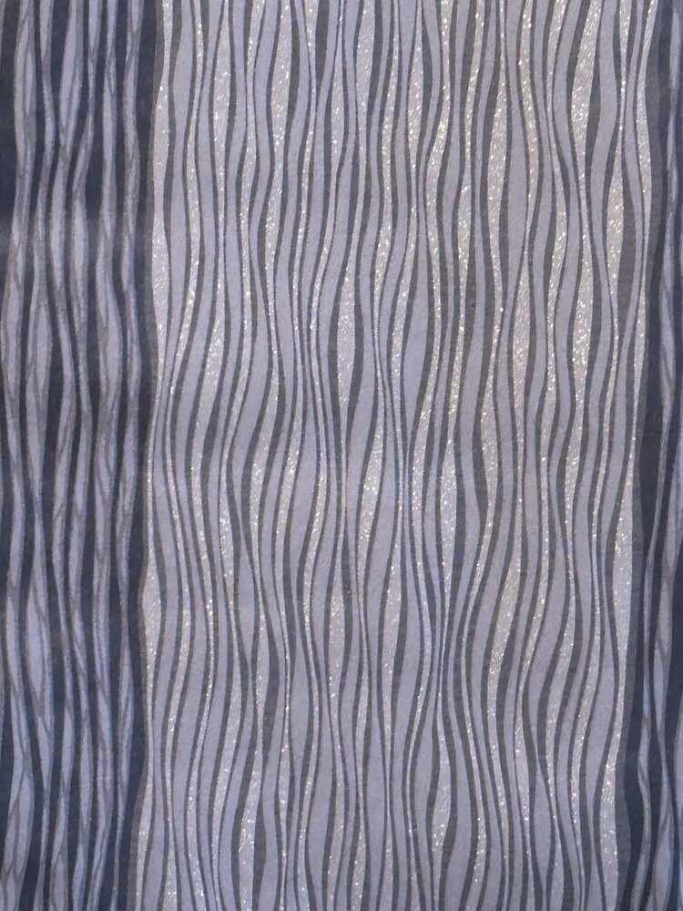 paars popart waves met zilver glitter vinyl op vlies