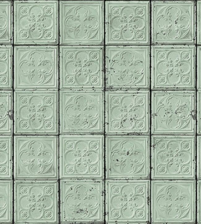 brooklyn metro newyork tin tiles by piet hein eek  pastel green