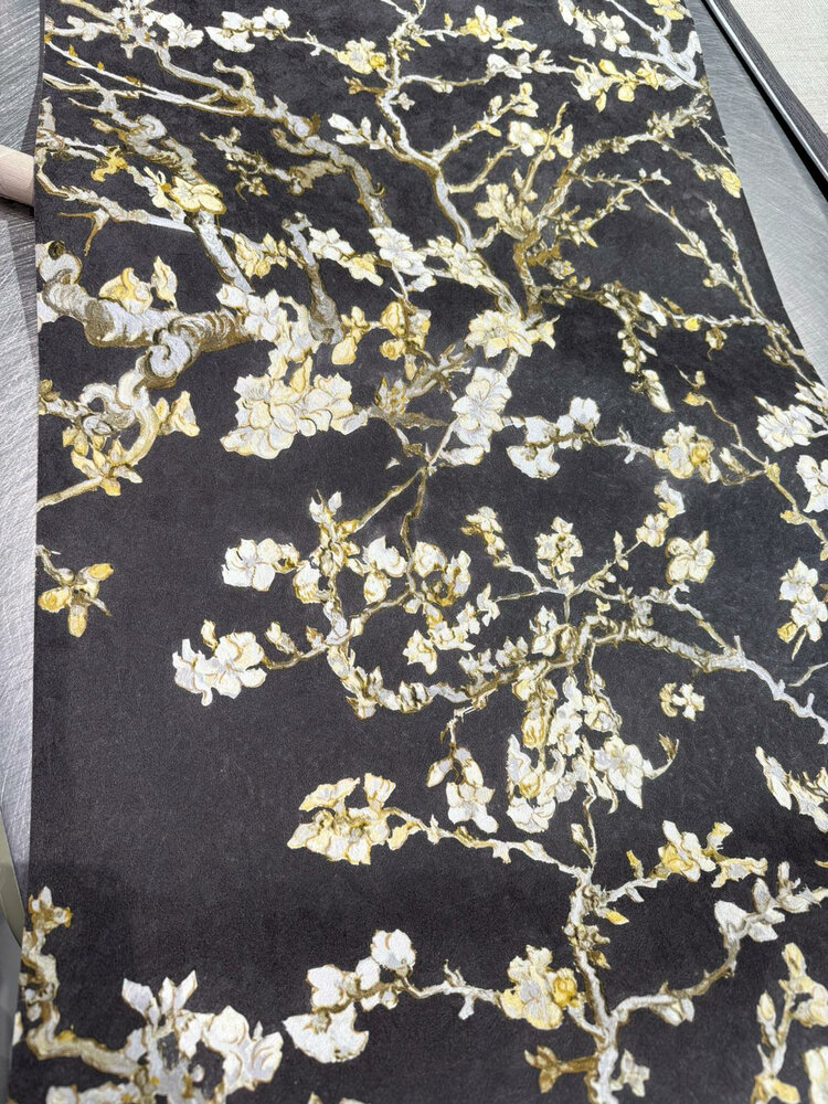 the art of van gogh zwart vinyl op vlies  mooie chinese imitatie