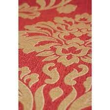 royal palace rood goud barok  linnen weefsel met reliefmet gouden glitter dubbel breed