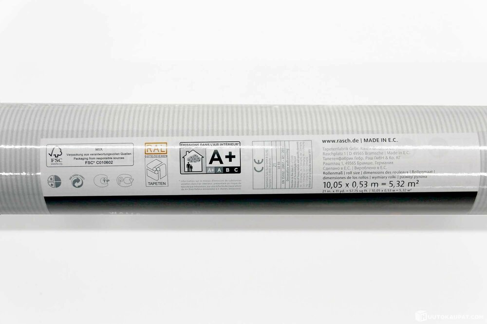 Rasch Sophia 710243 wit/zacht grijs small french lines vlies