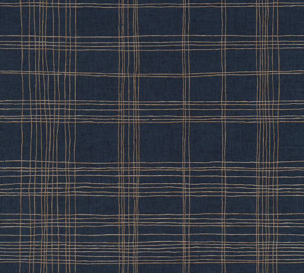 HOTELCHIQUE KONINGSBLAUW  MET GOUD vlies  dubbelbreed 1.06 meter vlies