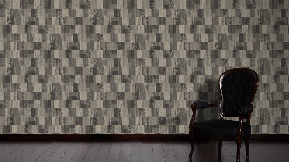 organic rustiek brons taupe  . vliesbehang 1