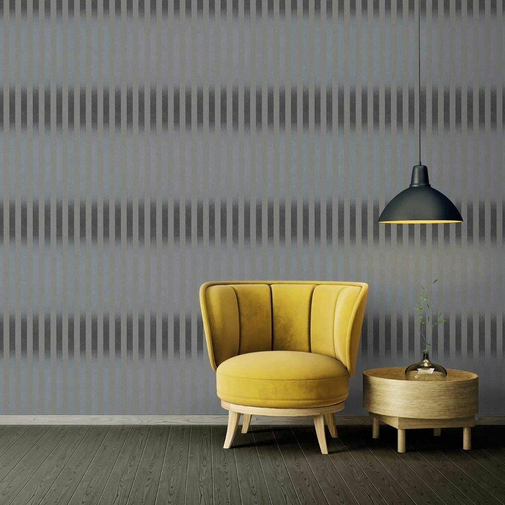 Duchess of Windsor art deco glittering horizontal and vertical stripes vinyl op papier