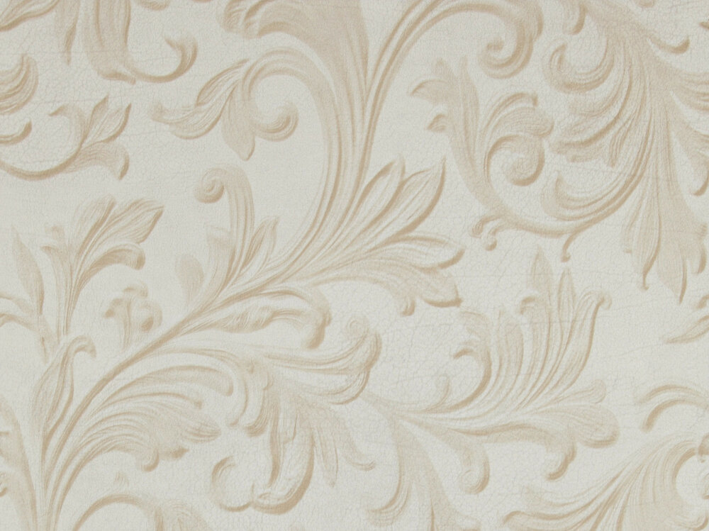 leather look vlies ornament creme taupe