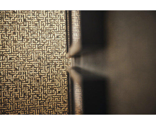 A.S. CR&Eacute;ATION Vliesbehang 38695-5 My Home. My Spa. geometrisch goud glitter-effect