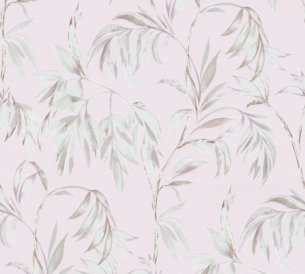 soft pink botanical vlies