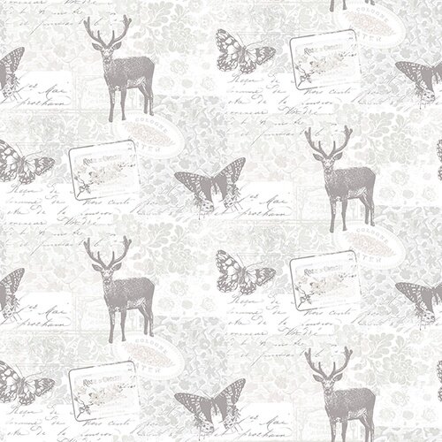 Stag Motif Nordic Elements  vlies1