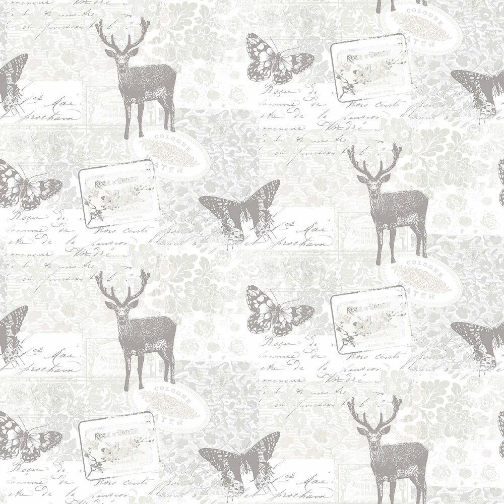 Stag Motif Nordic Elements  vlies1