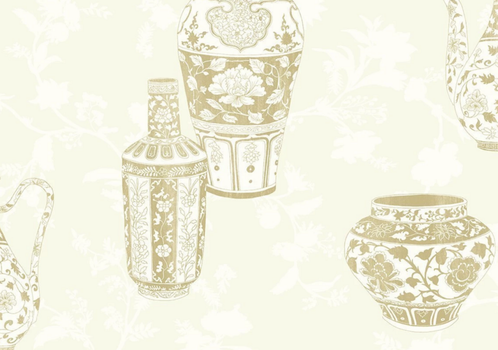 oriental vases by nina hancock exclusive wallpapers   2 e foto voorbeeld op muur andere kleur