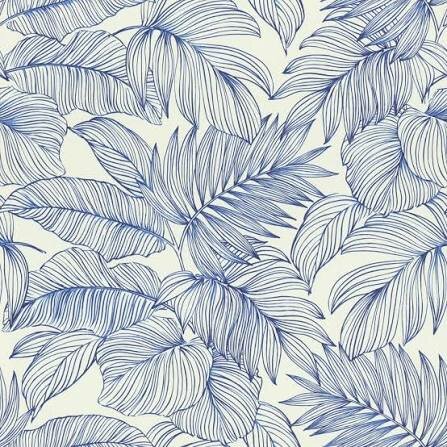delft bleu leaves vlies