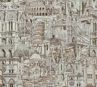 landmarks from cities of the world vinyl op vlies