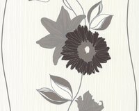 trebdy taupe creme choco flowers vinyl op vlies