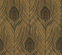 pauwen veren  - Zwart /  okerGoud hotel chique