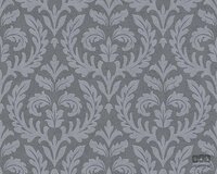 grijs relief barok vinyl op vlies