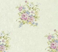 romantic flower glansvinyl op vlies