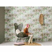  Doodleedoo 220722 - Multicolour bird and monkey jungle   pvc vrij vinyl op vlies