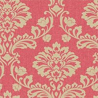 royal palace rood goud barok  linnen weefsel met reliefmet gouden glitter dubbel breed