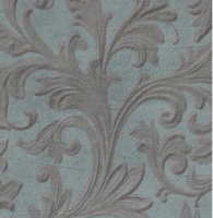 leather look vlies ornament blauw grijs 