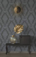 linnenweefsel barok grijsvinyl op vlies 1