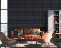 HOTELCHIQUE KONINGSBLAUW  MET GOUD vlies  dubbelbreed 1.06 meter vlies