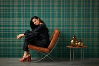 HOTELCHIQUE GROEN MET GOUD vlies  dubbelbreed 1.06 meter vlies