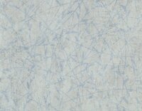 linnenweefsel beige grijs met  lichtblauw oeverriet vinyl op vlies