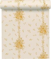 marie antoinette petit trianon  goud chateau  glans vinyl op vlies met zachte glinster 