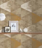 taupe goud grafisch  dubai  hotelchique  vinyl op vlies