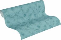 pauwenveertjes blauw turcqiose met goud glitter vlies