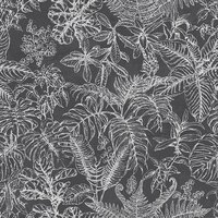 wit soft grijs zwart bladerenvinyl op vlies ecodeco