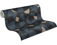 A.S. CR&Eacute;ATION Vliesbehang 39093-5 Antigua grafisch zwart