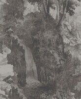 The Empress garden waterfall nocturne vinyl op vlies oogt als zijde