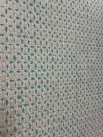 linnenweefsel beige touch of turquoiset vlies