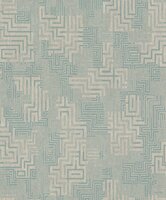 grijs groen grafisch  metallic vlies