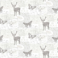 Stag Motif Nordic Elements  vlies1