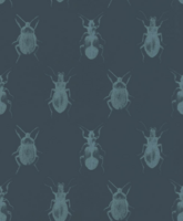 Wallpaper Beetle Bugs dark blue Rasch Textil 289533