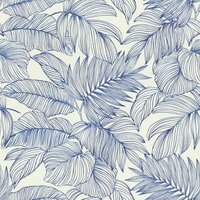 delft bleu leaves vlies