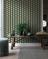 Rasch Emil en Hugo blauw groen goud grafisch 297842