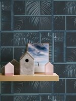 AS Creation Industrial - PETROL/ANTRACIET INDUSTRIAL 3 D FORREST VINYL OP VLIES 11