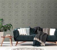 green  damask  vinyl op vlies ecodeco11