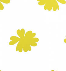 7238-6 vintage chic vlies wit met gele bloemen 