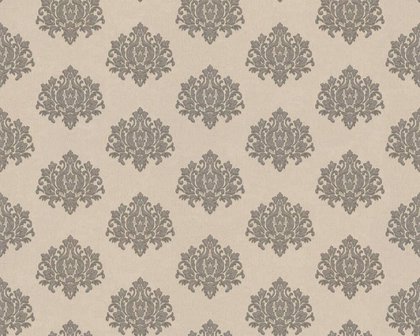 36887-3 barok Taupe met koper Glitter dubbel breed 