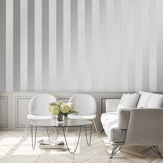 emiraten ultimate luxury silver stripe vlies met glasparels 